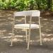 SHINYOK Folding Patio Dining Armchair w/ Cushion in White | 30.71 H x 20.87 W x 18.9 D in | Wayfair 04GSS128GNGD81YKG4U