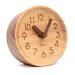 Generic Analog Solid Wood Quartz Alarm Tabletop Clock Wood in Brown | 4.3 H x 4.3 W x 3 D in | Wayfair C204-1