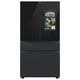 Samsung Bespoke 4-Door French Door Refrigerator (29 cu. ft.) w/ Top Left & Family Hub Panel - Middle & Bottom Door Panels in Black/Gray | Wayfair