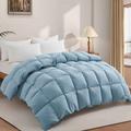 The Twillery Co.® 600 Fill Power All Season Down Comforter/Duvet Insert Goose Down in Blue | 108 H x 90 W x 1 D in | Wayfair