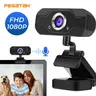 Webcam Full HD 1080p Web Cam avec Mikrofon für Live-Übertragung Videoanruf Konferenz Arbeit