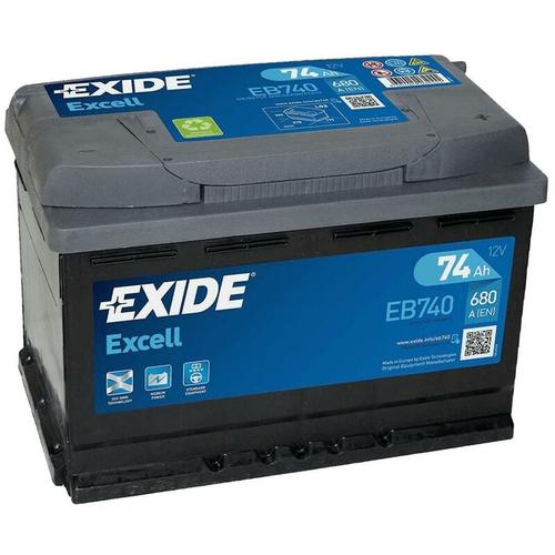 EB740 Excell 12V 74Ah 680A Autobatterie inkl. 7,50 € Pfand – Exide