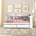 Wildon Home® Timmothy Twin Solid Wood Daybed Wood in White | 36.71 H x 85.21 W x 50.41 D in | Wayfair 38F9E4F6A597410EA1C406FDE0AD5678