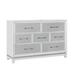 Rosdorf Park Jarmil 7 Drawer 60" W Dresser Wood in Brown/Gray/White | 40 H x 60 W x 18 D in | Wayfair 22BE4037625C43538A137957D9AB0924