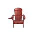 Highland Dunes Fidelis Solid Wood Folding Adirondack Chair Wood in Brown/Green/Red | 35 H x 28 W x 32 D in | Wayfair