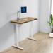 Inbox Zero Hubsher Standing Desk, adjustable desk, home office desk Wood/Metal in Brown/Gray/White | 55.12 W x 23.62 D in | Wayfair