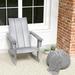 Winston Porter Kedus Plastic Rocking Adirondack Chair in Gray | 35.5 H x 22 W x 36.5 D in | Wayfair 43D6947974FF492D86E51176E6E6A78C