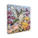 Stupell Industries Hummingbird Spring Garden Flowers by Sara G. Designs - Wrapped Canvas Painting Canvas in White | 36 H x 36 W x 1.5 D in | Wayfair