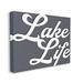 Stupell Industries Lake Life Nautical Phrase by Lil' Rue - Wrapped Canvas Graphic Art Canvas in Gray/White | 16 H x 20 W x 1.5 D in | Wayfair