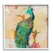 Stupell Industries Modern Peacock Cherry Blossoms by Evelia Designs - Floater Frame Graphic Art on in Brown/Green/White | Wayfair au-229_wfr_24x24