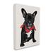 Stupell Industries Cool Dude French Bulldog Pet by Karen Smith - Wrapped Canvas Graphic Art Canvas in Black/Red/White | Wayfair au-262_cn_24x30