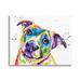 Stupell Industries Vivid Rainbow Dog Pet Portrait by Jen Seeley - Wrapped Canvas Graphic Art Canvas in Indigo | 16 H x 20 W x 1.5 D in | Wayfair