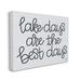 Stupell Industries Lake Days Are Best Nautical Phrase - Wrapped Canvas Graphic Art Canvas in Black/Gray | 16 H x 20 W x 1.5 D in | Wayfair