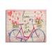 Stupell Industries Love in the Air Tulip Bike Basket by ND Art - Wrapped Canvas Graphic Art Canvas in Pink | 24 H x 30 W x 1.5 D in | Wayfair