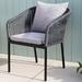 George Oliver Jaidalynn Patio Dining Armchair w/ Cushion in Black | 30.71 H x 24.02 W x 22.05 D in | Wayfair E242CCC06C314218ADD106CA6A533E8C