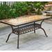 World Menagerie Ladonia Dining Table Metal in Brown | 29.13 H x 72.83 W x 39.37 D in | Outdoor Dining | Wayfair 606E32014A2144409CB15AD29E7091EC