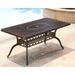 World Menagerie Lanai Aluminum Dining Table Metal in Brown | 28.74 H x 51.2 W x 31.5 D in | Outdoor Dining | Wayfair