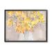 Stupell Industries Yellow Scribble Style Bouquet by Samuel Dixon - Floater Frame Painting on Wood in Brown/Yellow | 16 H x 20 W x 1.5 D in | Wayfair