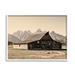 Stupell Industries Rural Cabin Nature Mountain Peaks by Stede Bonnett - Floater Frame Photograph on in Black/Brown | 24 H x 30 W x 1.5 D in | Wayfair