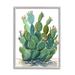 Stupell Industries Botanical Desert Prickly Pear Cactus by Cherish Flieder - Floater Frame Graphic Art on in Brown/Green | Wayfair at-592_gff_11x14