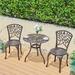 Canora Grey Drumeeny Round 2 - Person 25.9" Long Aluminum Bistro Set Metal in Brown | 25.9 W x 25.9 D in | Outdoor Furniture | Wayfair