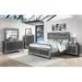 Rosdorf Park 5-2_Adeline LED Upholstered Panel Bedroom Set Upholstered in Brown/Gray | 62 H x 63 W x 63 D in | Wayfair