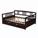 Wildon Home® Moorhouse Full/Double Daybed w/ Trundle Wood in Brown | 34 H x 57 W x 78.6 D in | Wayfair A2BDC9AFB47A427E9ED1220D31566E01