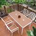 Wildon Home® Murrah Rectangular 4 - Person 55.12" Long Outdoor Dining Set Wood in White/Brown | 55.12 W x 27.56 D in | Wayfair