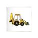 Stupell Industries Yellow Bulldozer Construction Vehicle by Elizabeth Medley - Graphic Art Wood in Brown | 12 H x 12 W x 0.5 D in | Wayfair