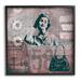Stupell Industries Vintage Fashion Woman Collage by Andrea Haase - Graphic Art Canvas in Gray/Pink | 24 H x 24 W x 1.5 D in | Wayfair