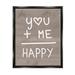 Stupell Industries You + Me = Happy Equation Romance by Lil' Rue - Graphic Art Canvas in Brown/White | 31 H x 25 W x 1.7 D in | Wayfair