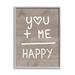 Stupell Industries You + Me = Happy Equation Romance by Lil' Rue - Graphic Art Canvas in Brown/White | 20 H x 16 W x 1.5 D in | Wayfair