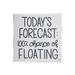 Stupell Industries Today's Forecast Floating Grey Phrase Wall Plaque Art By Stephanie Dicks in Gray/White | 12 H x 12 W x 0.5 D in | Wayfair