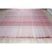 Pink 117 x 93 x 0.25 in Area Rug - Gracie Oaks Rectangle Brading Plaid Hand-Knotted Wool Area Rug in Wool | 117 H x 93 W x 0.25 D in | Wayfair