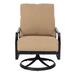 Woodard Nico Outdoor Rocking Metal Chair w/ Cushions in Black | 36.5 H x 27 W x 36 D in | Wayfair 3S0477-21-01Y