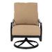 Woodard Nico Outdoor Rocking Metal Chair w/ Cushions in Gray | 36.5 H x 27 W x 36 D in | Wayfair 3S0477-70-79Y