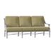 Woodard Delphi 80" Wide Patio Sofa w/ Cushions Metal/Sunbrella® Fabric Included in Gray/Brown | 33.25 H x 80 W x 32.75 D in | Wayfair 850620-72-09H