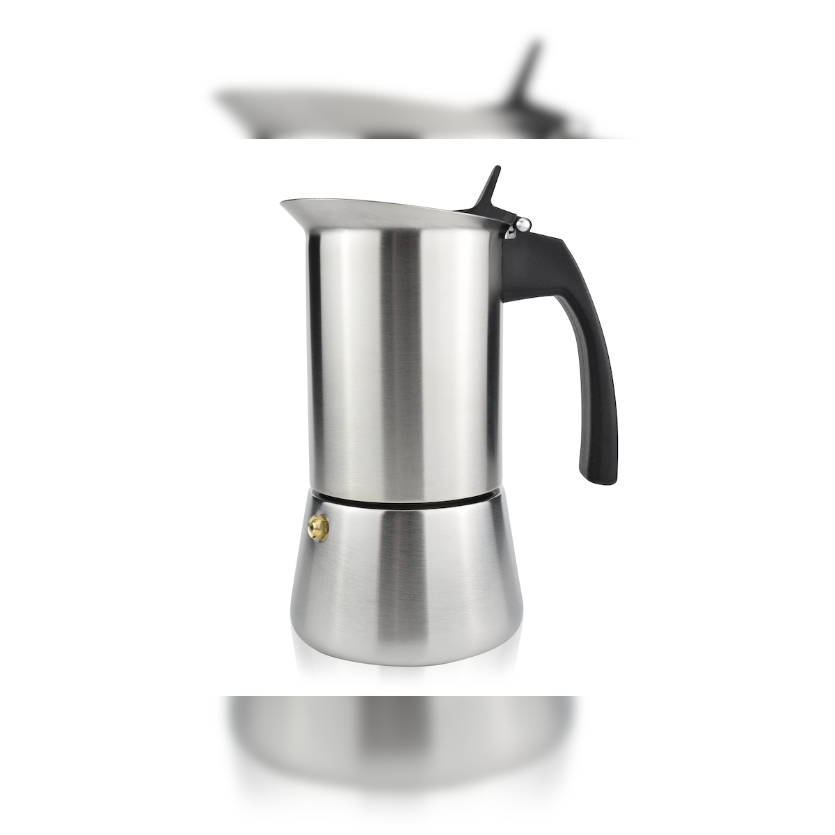 Milu 6598 Espressokocher-Set aus Edelstahl (6-tlg.) für 6 Tassen, für alle Herdarten, auch Induktionsherde - mit vielen Extras Image