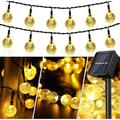 Solar String Lights Outdoor 23ft 50 LED Solar Powered Fairy Lights Waterproof Decorative Lighting for Garden Patio Gate Yard Party Wedding Indoor Bedroom(Warm white)