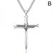 Nail Cross Necklace Mens Gold Silver Black Cross Pendant Chain Necklace Punk Vintage Hip Hop Night Club Party Jewelry for Men Boys Q5J3
