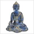 Medizinbuddha Messing blauschwarz 25cm 3kg Handarbeit