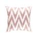 Canvello Light Brown Zig Zag Silk Ikat Pillow - 20'' X 20'' - 20''X20''