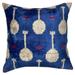 Canvello Decorative Throw Ikat Velvet Pillow - 16'' X 16'' - Blue