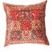 Canvello Traditional Design Velvet Pillow - 16' X 16' - Red - 16" x 16"