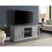 Farmhouse Style TV Stand with Sliding Barn Doors and Storage, Gray Oak Finish, Fits up to 60-Inch TVs