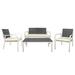 All-Weather 4-Piece Patio Furniture Set with Cushions and Coffee Table