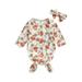 AMILIEe Newborn Girls Boys Cotton Sleeping Bag Baby Sleepwear Wearable Blanket Wrap Swaddle with Headband