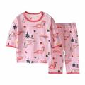 ZCFZJW Summer Toddler Kids Baby Girls Boys Two Piece Set Cute Cartoon Pattern Print Casual 3/4 Sleeve Loungewear Oufit Clothes Thin Air-conditioned Home Clothing Watermelon Red 8-9 Years