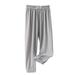 ZCFZJW Toddler Kids Baby Girls Fashion Cute Sweet Ice Silk Wide Leg Pants Summer Stretch Elastic Waist Trousers Leggings Long Pants #02-Gray 4-5Years