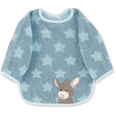 Lätzchen STERNTALER "Ärmellätzchen, Emmi, mittelblau", Baby, blau (mittelblau), Baumwolle, Lätzchen Image